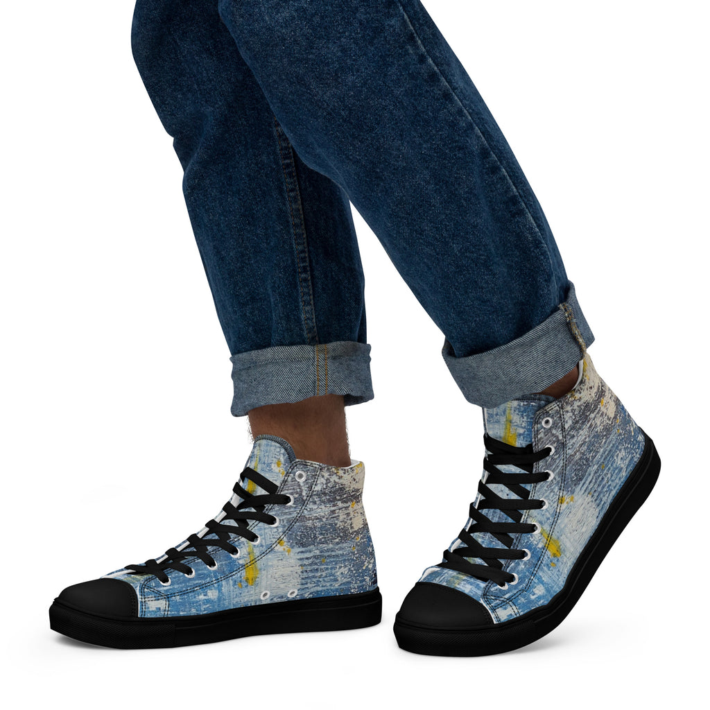 Men's High Top- Denim Scrape