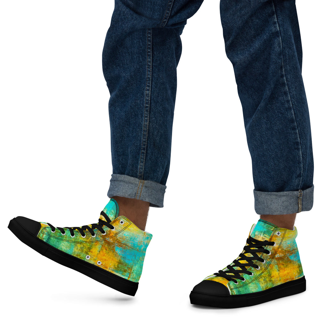Men's High Top- Bright Earth Flow