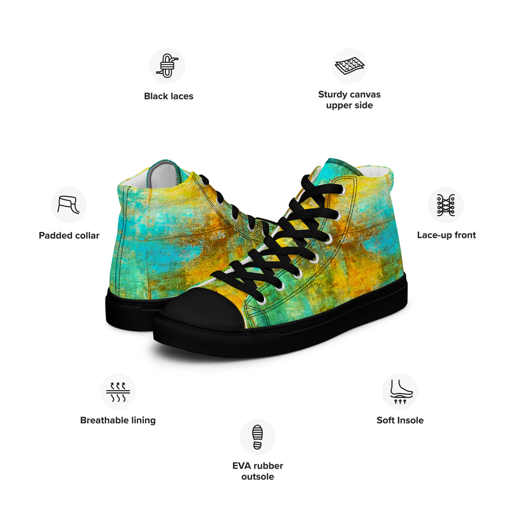 Men's High Top- Bright Earth Flow