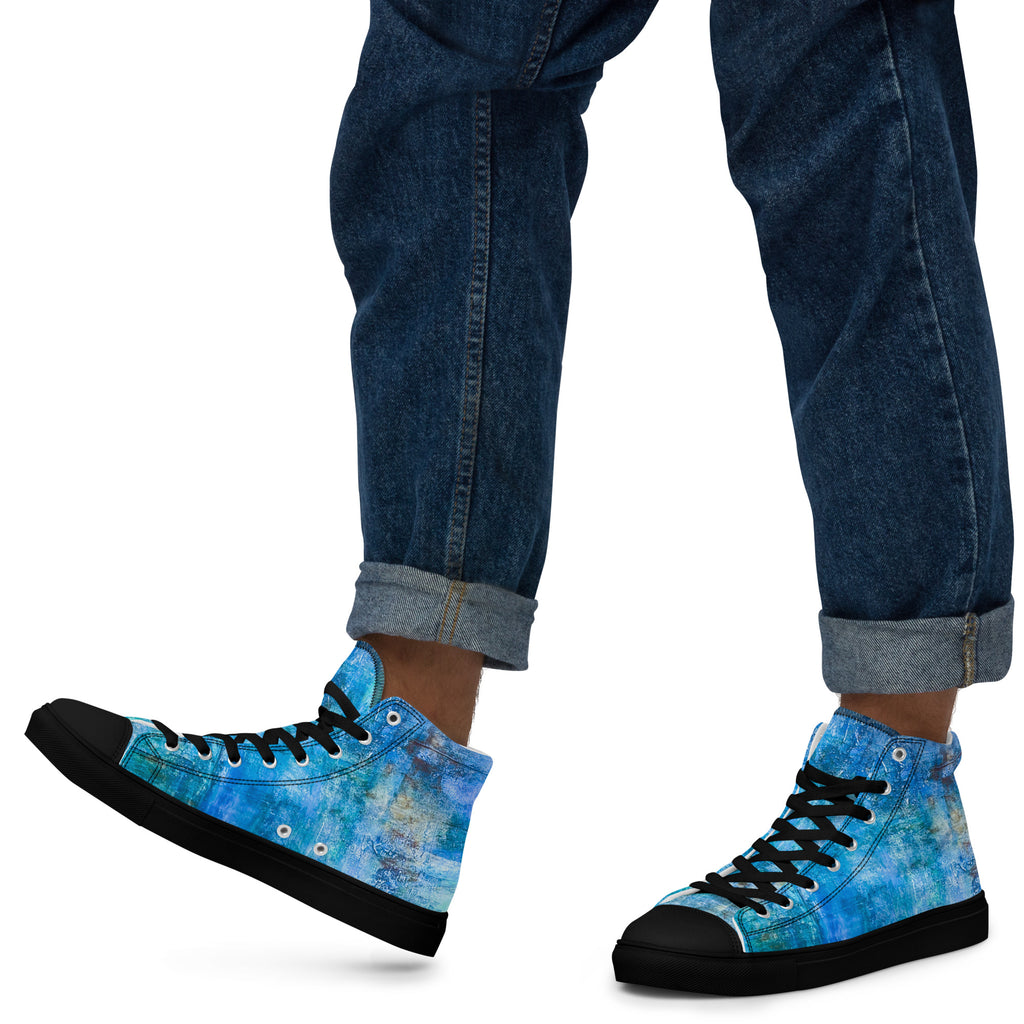Men's High Top- Bright Earth Blue