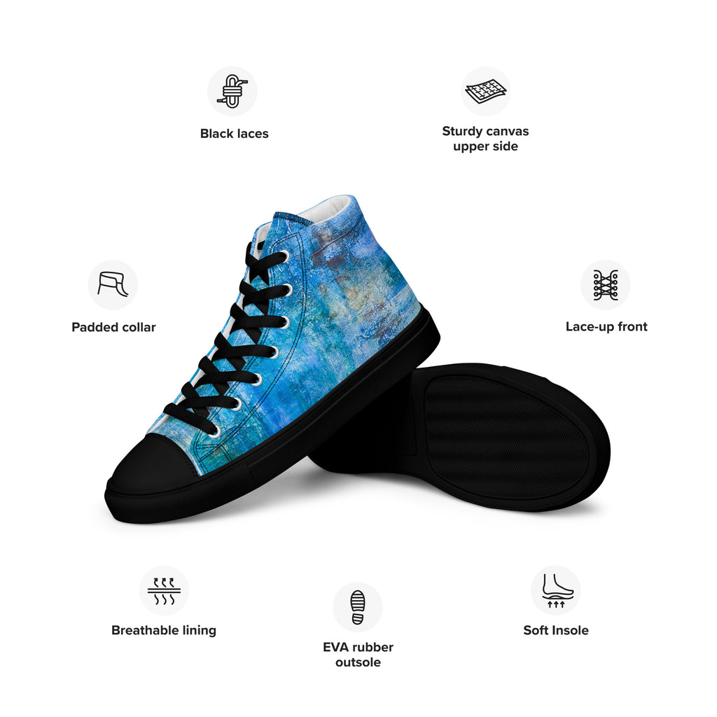 Men's High Top- Bright Earth Blue