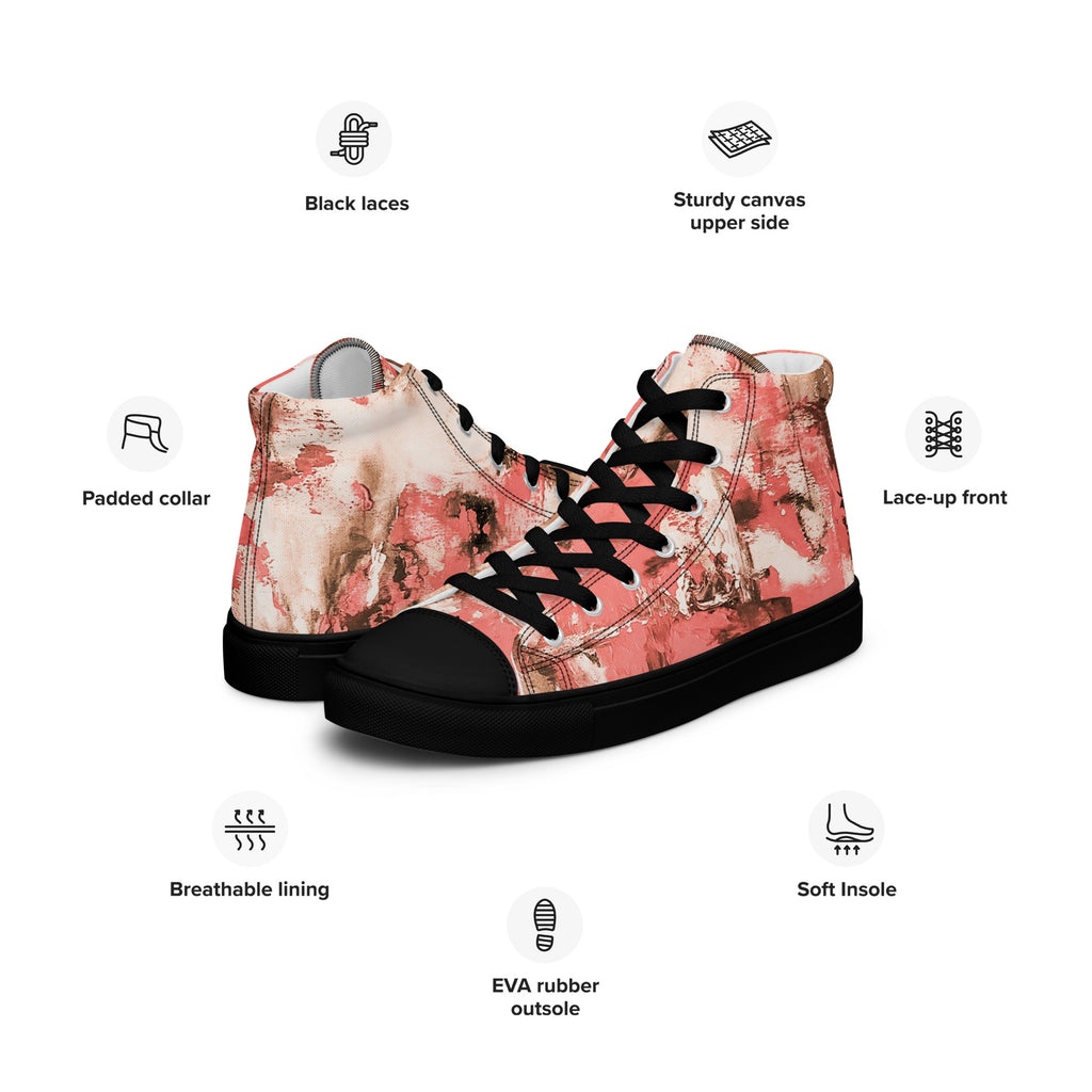 Men's High Top- Mismatch Peach