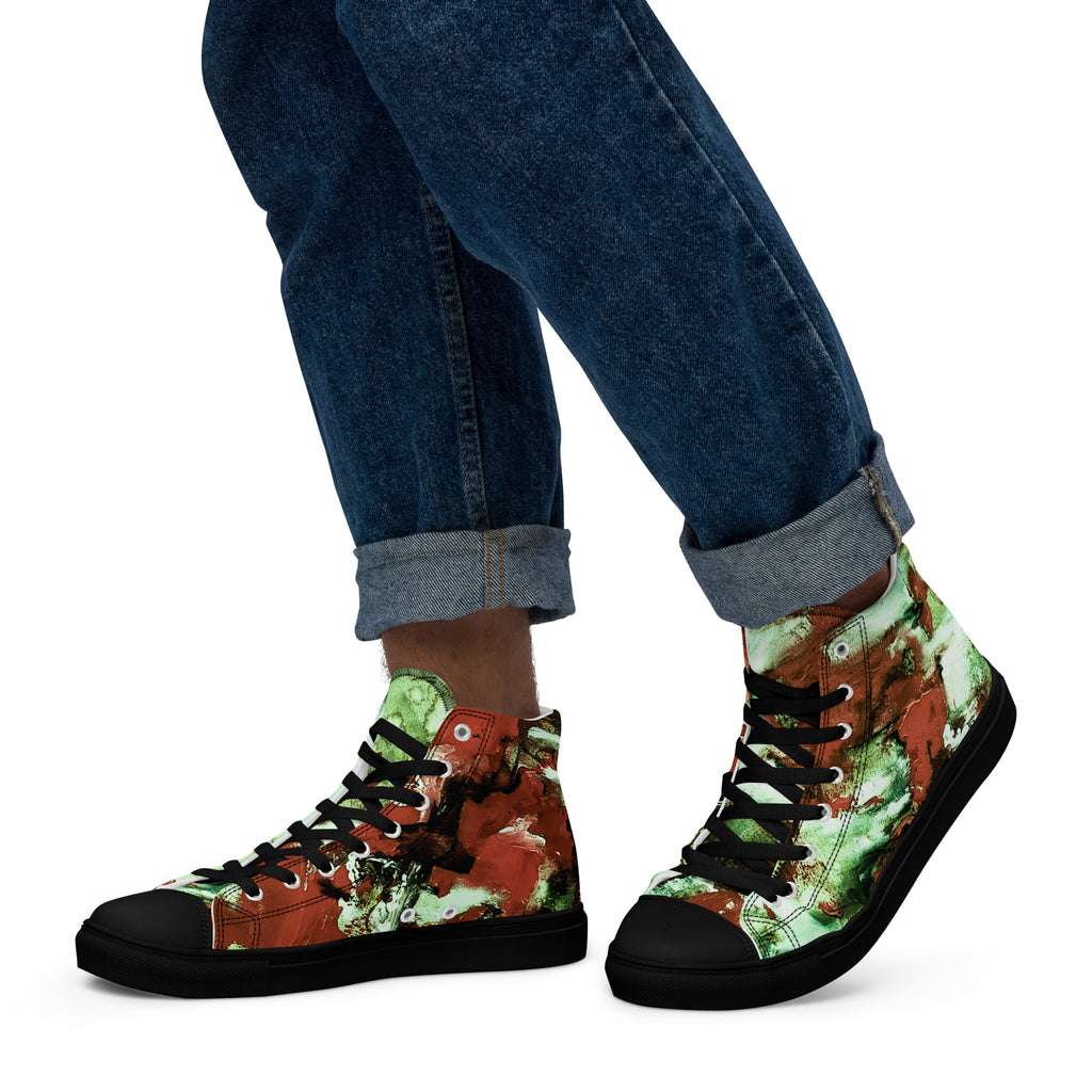 Men's High Top- Mismatch Green