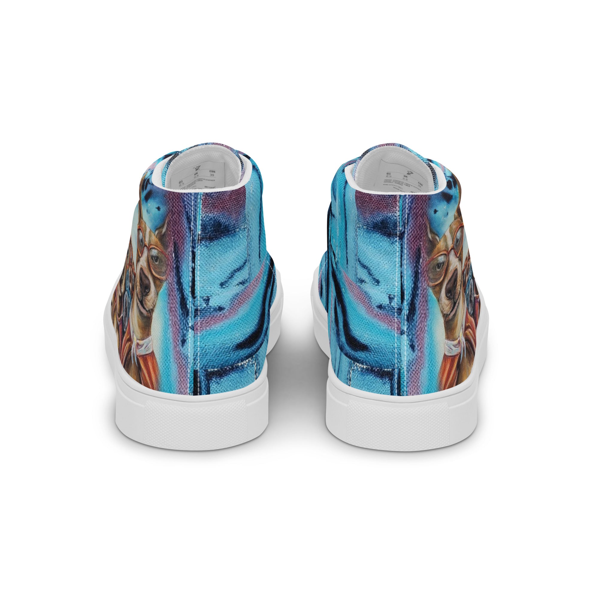Men's High Top- Superhero Dogs