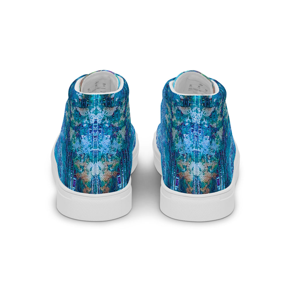 Men's High Top- Weave Blue