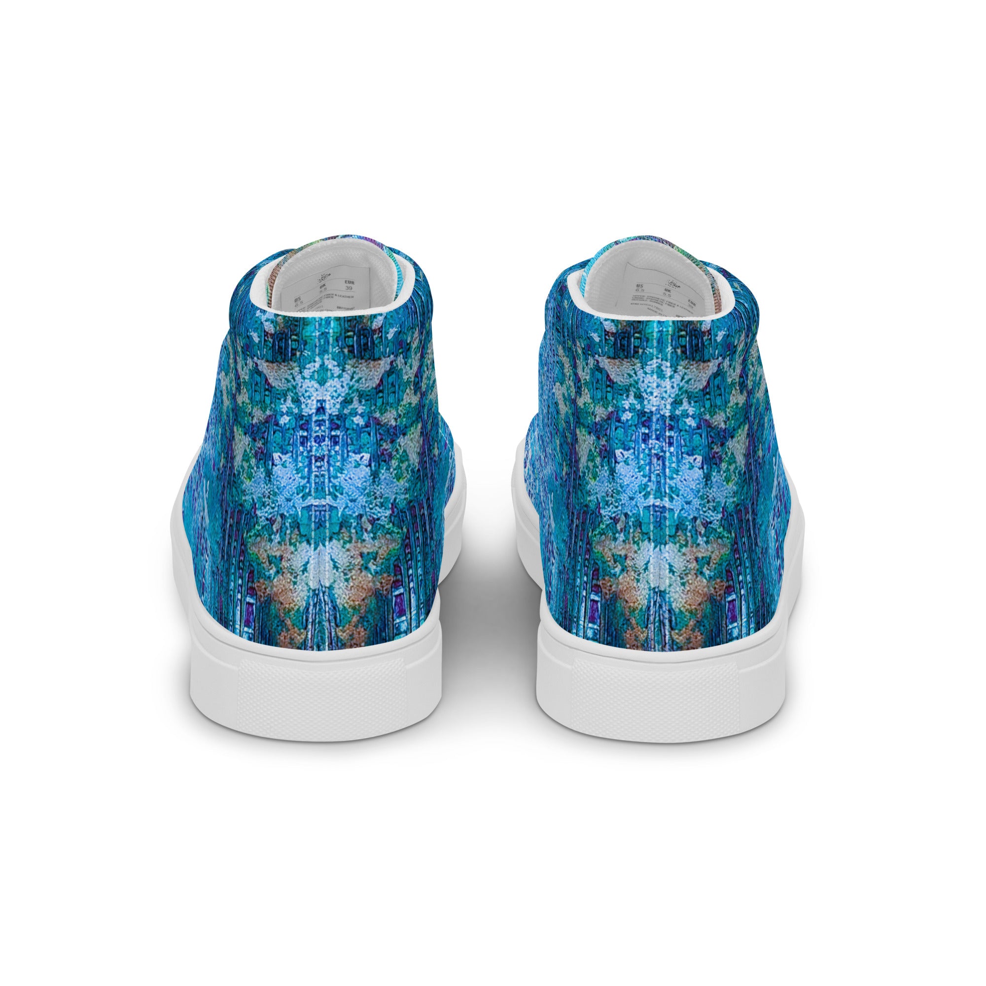 Men's High Top- Weave Blue