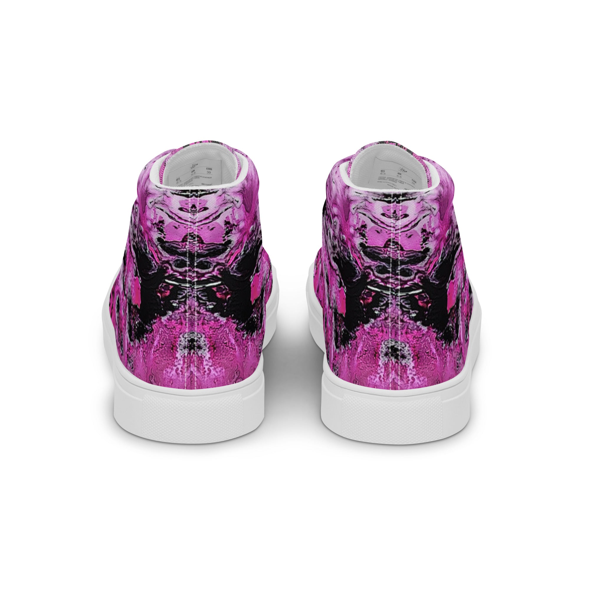 Men's High Top- Pink Marble