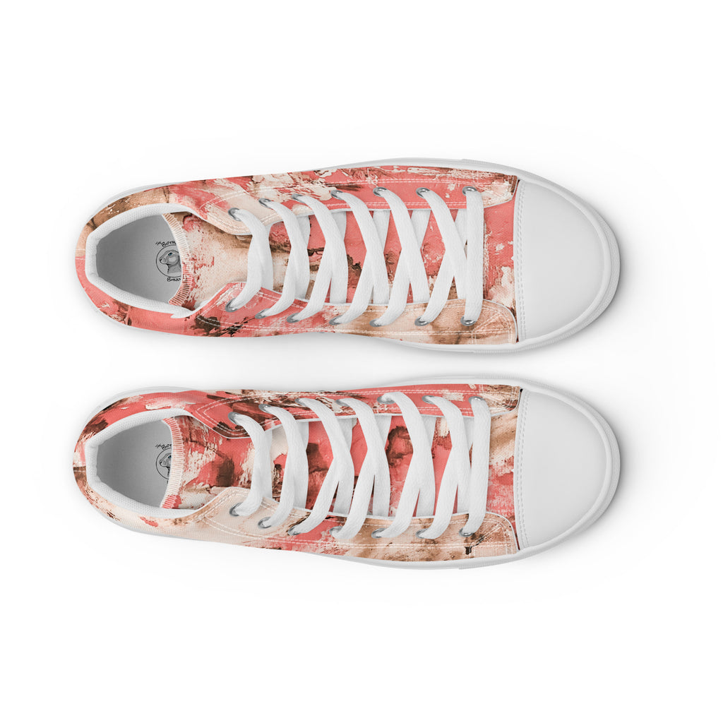 Men's High Top- Mismatch Peach