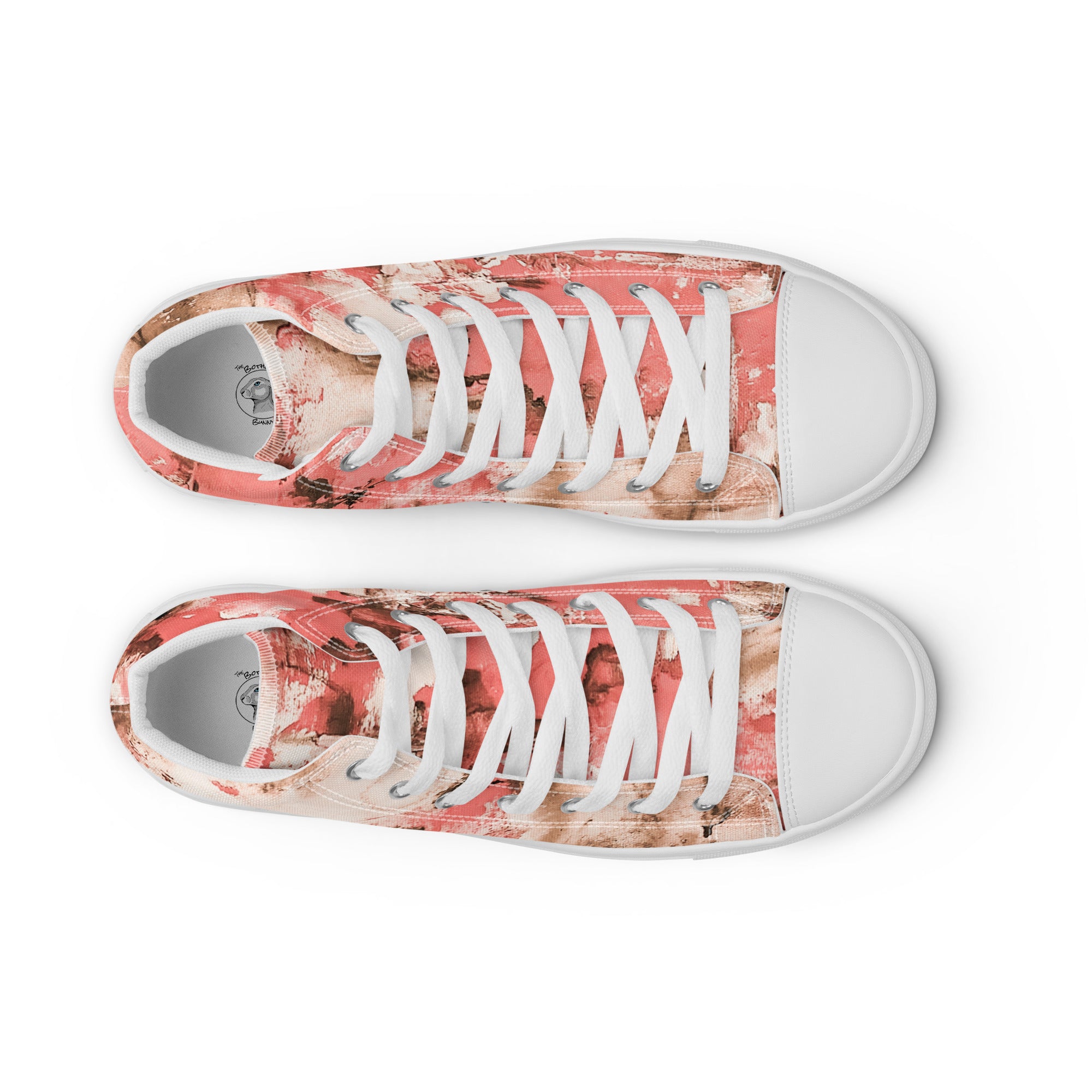 Men's High Top- Mismatch Peach