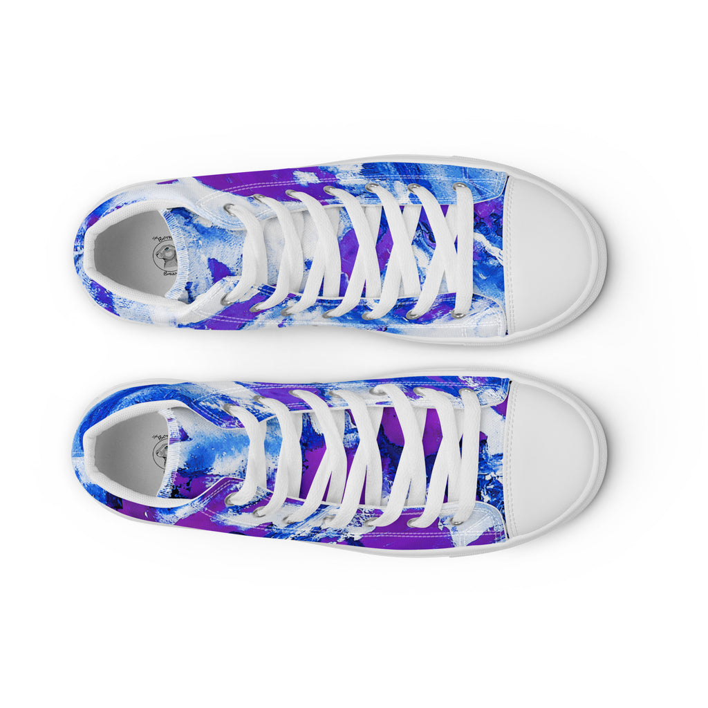 Men's High Top- Mismatch Purple