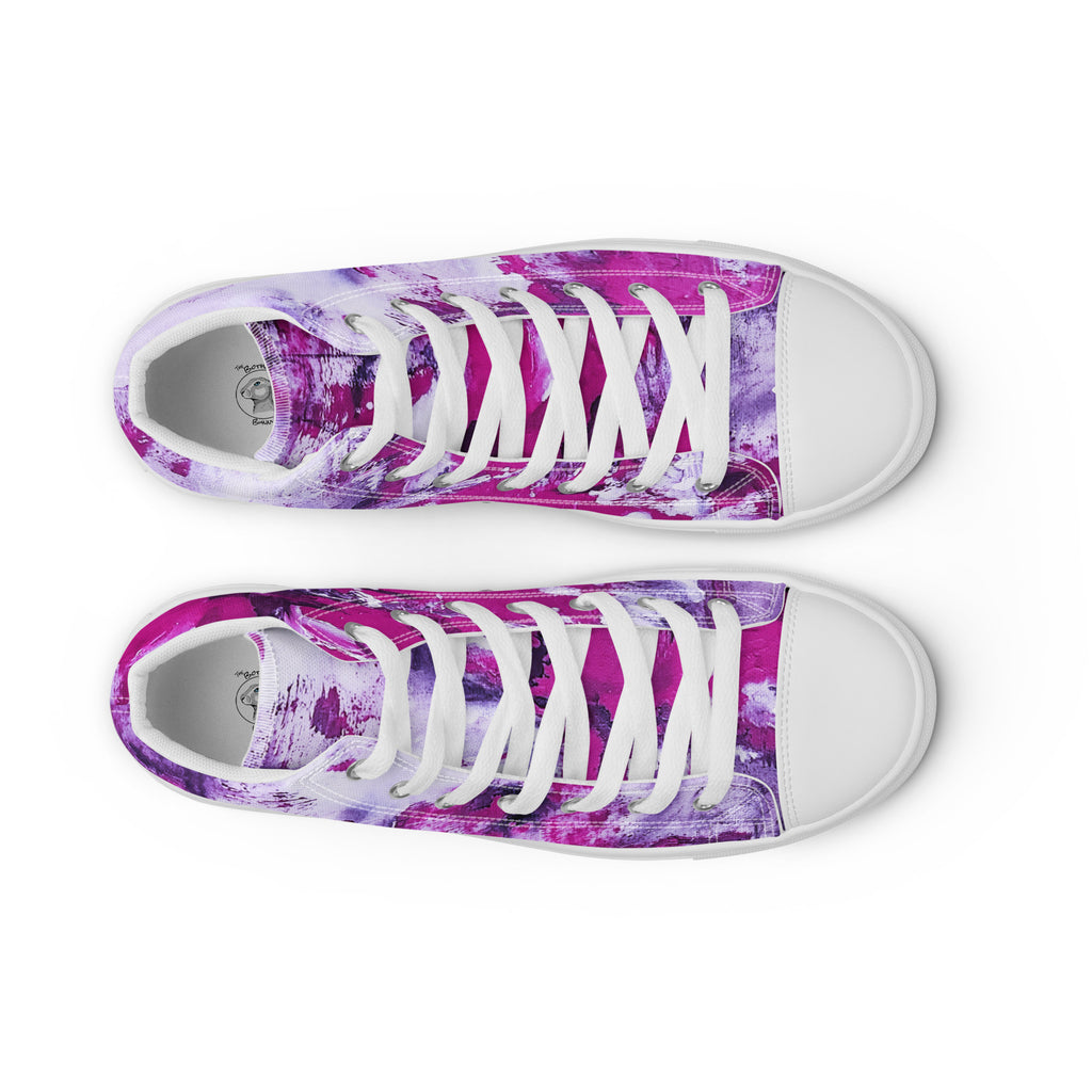 Men's High Top- Mismatch Pink