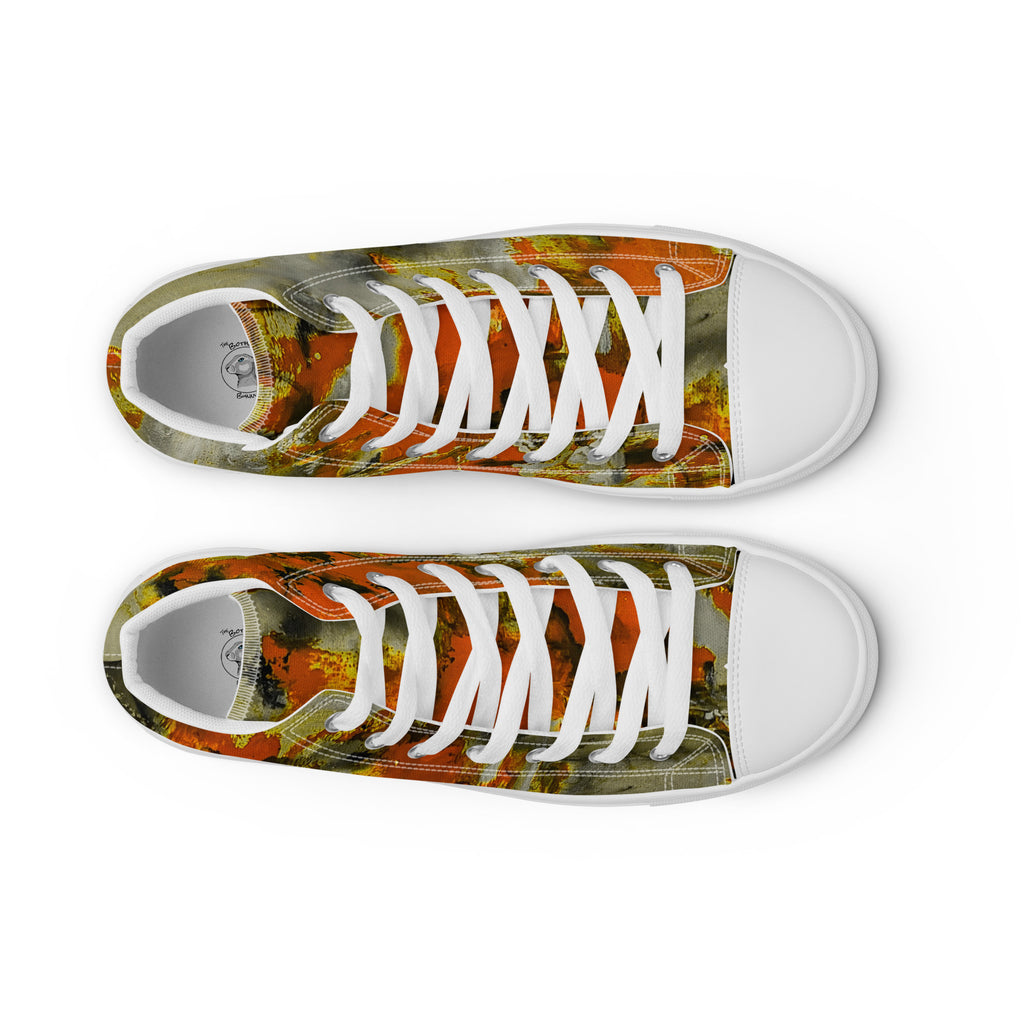Men's High Top- Mismatch Orange