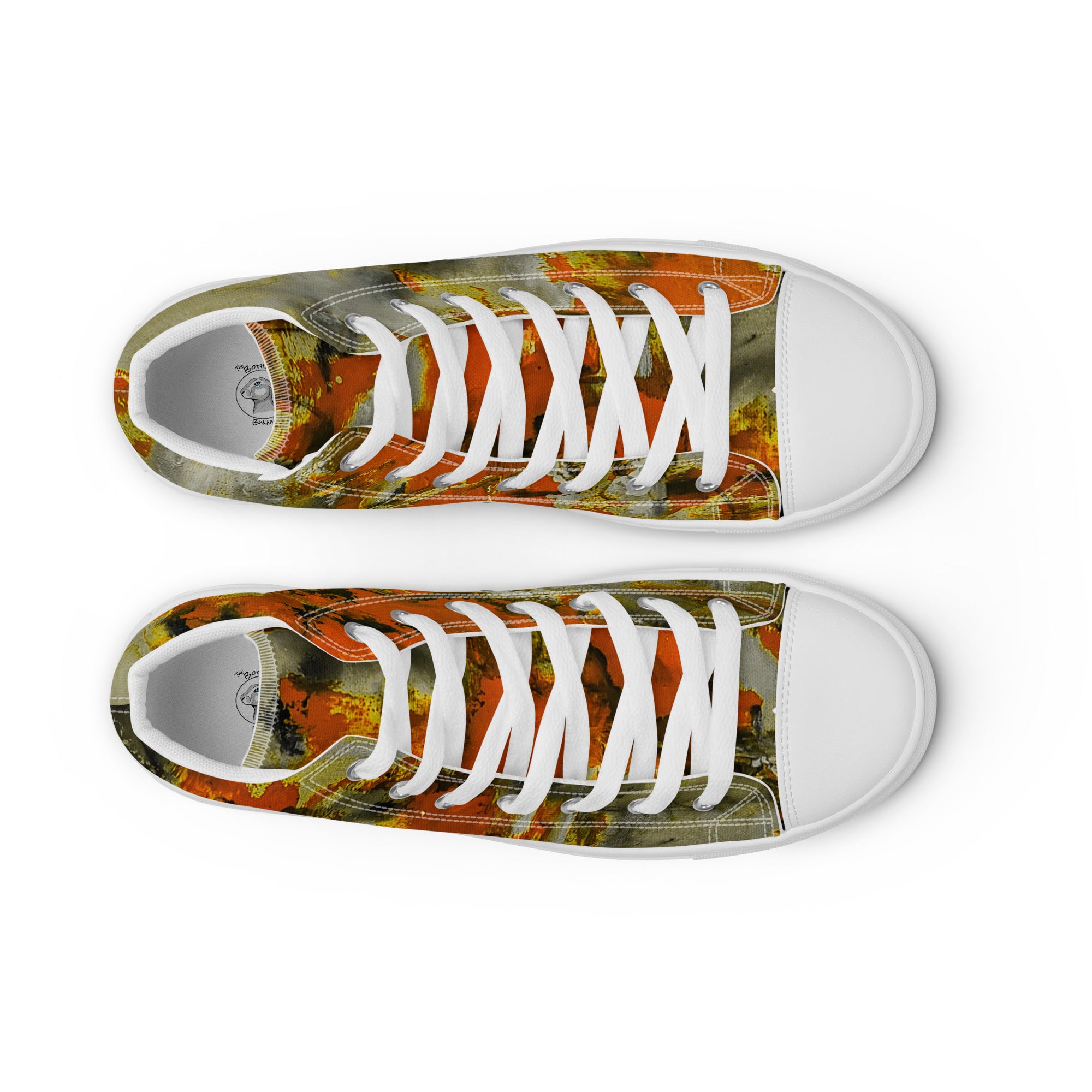 Men's High Top- Mismatch Orange