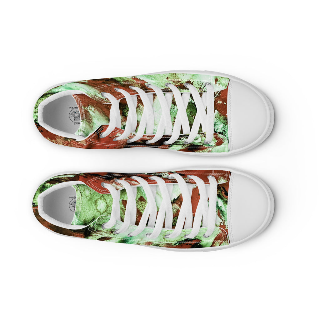 Men's High Top- Mismatch Green