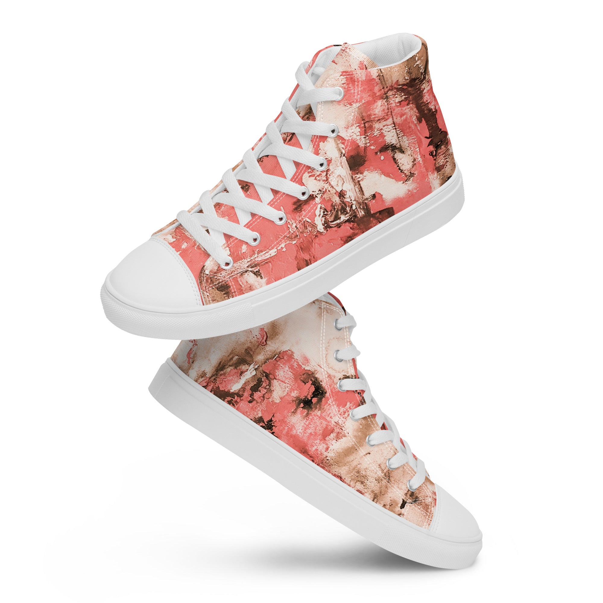 Men's High Top- Mismatch Peach