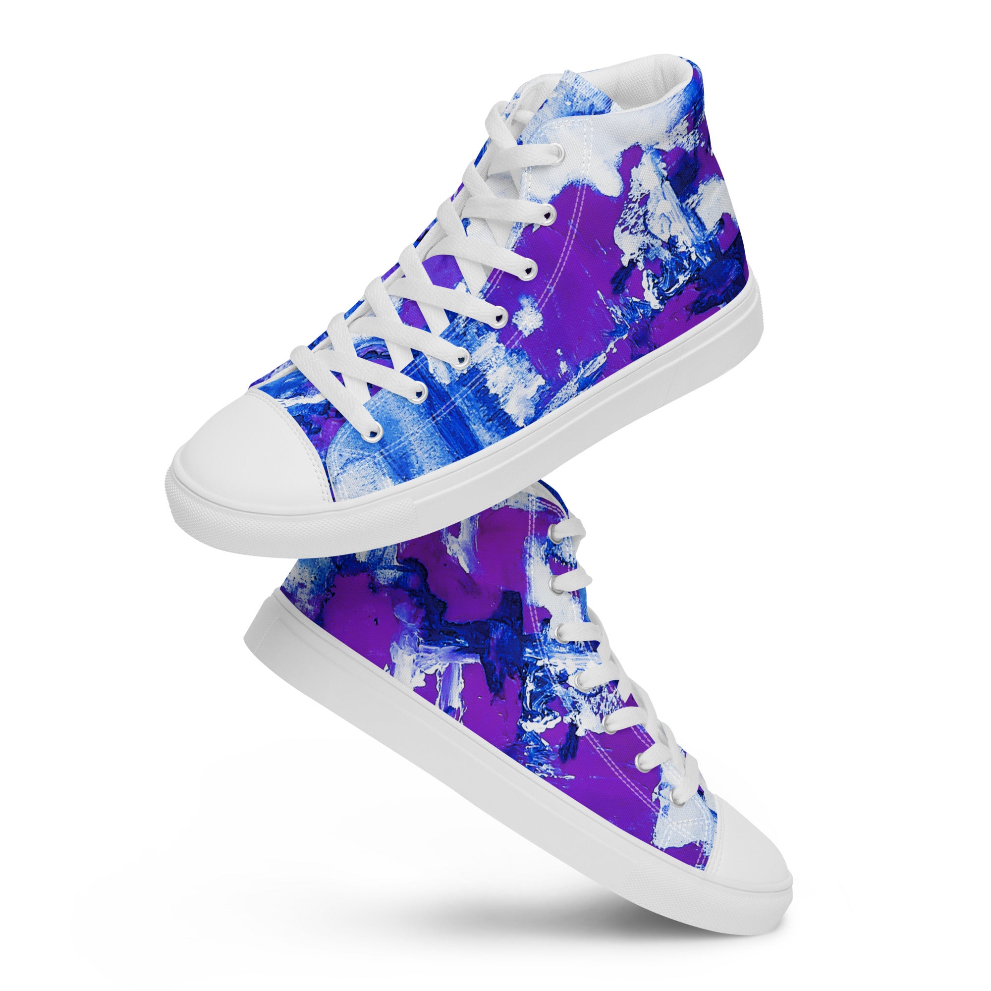 Men's High Top- Mismatch Purple