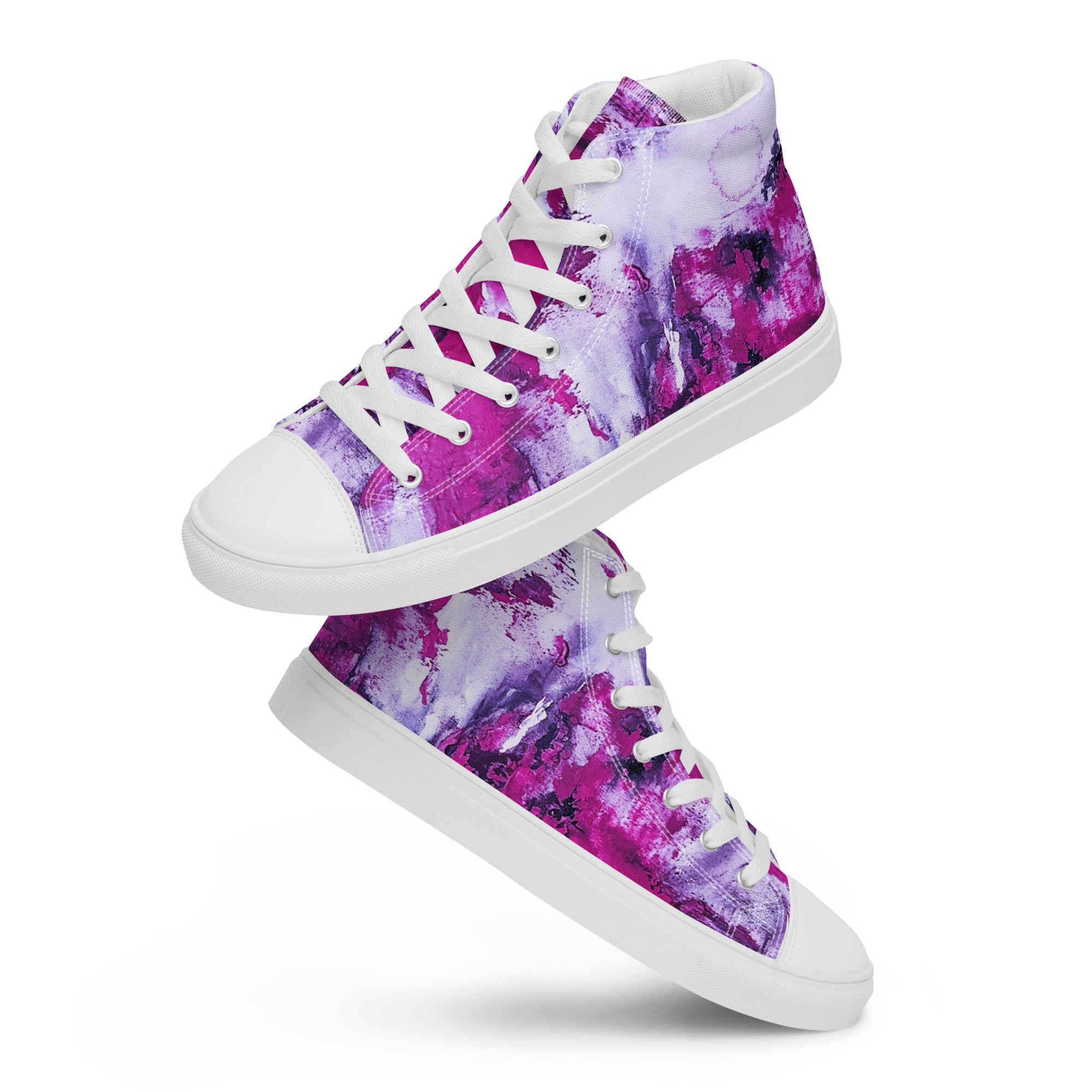 Men's High Top- Mismatch Pink