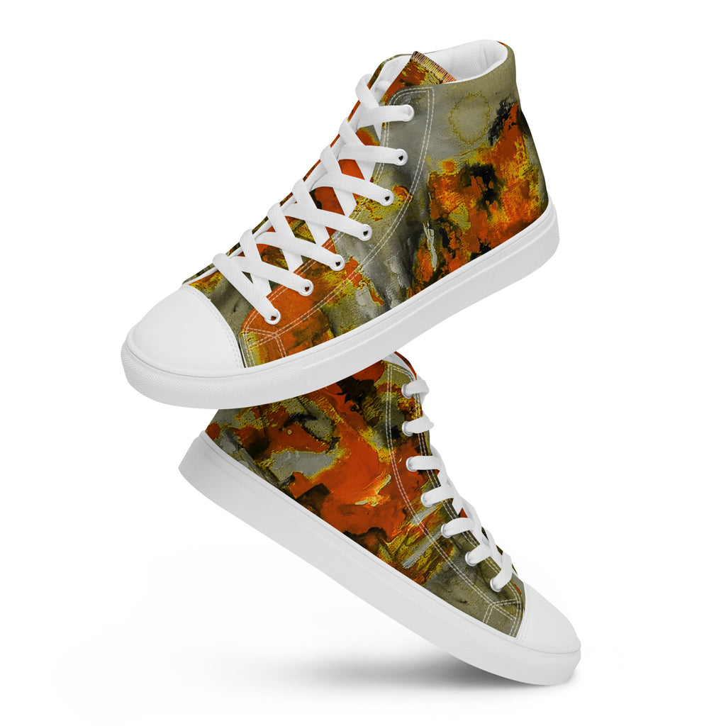 Men's High Top- Mismatch Orange