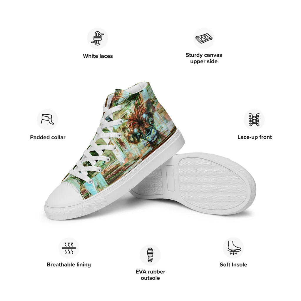 Men's High Top- Baby Cow