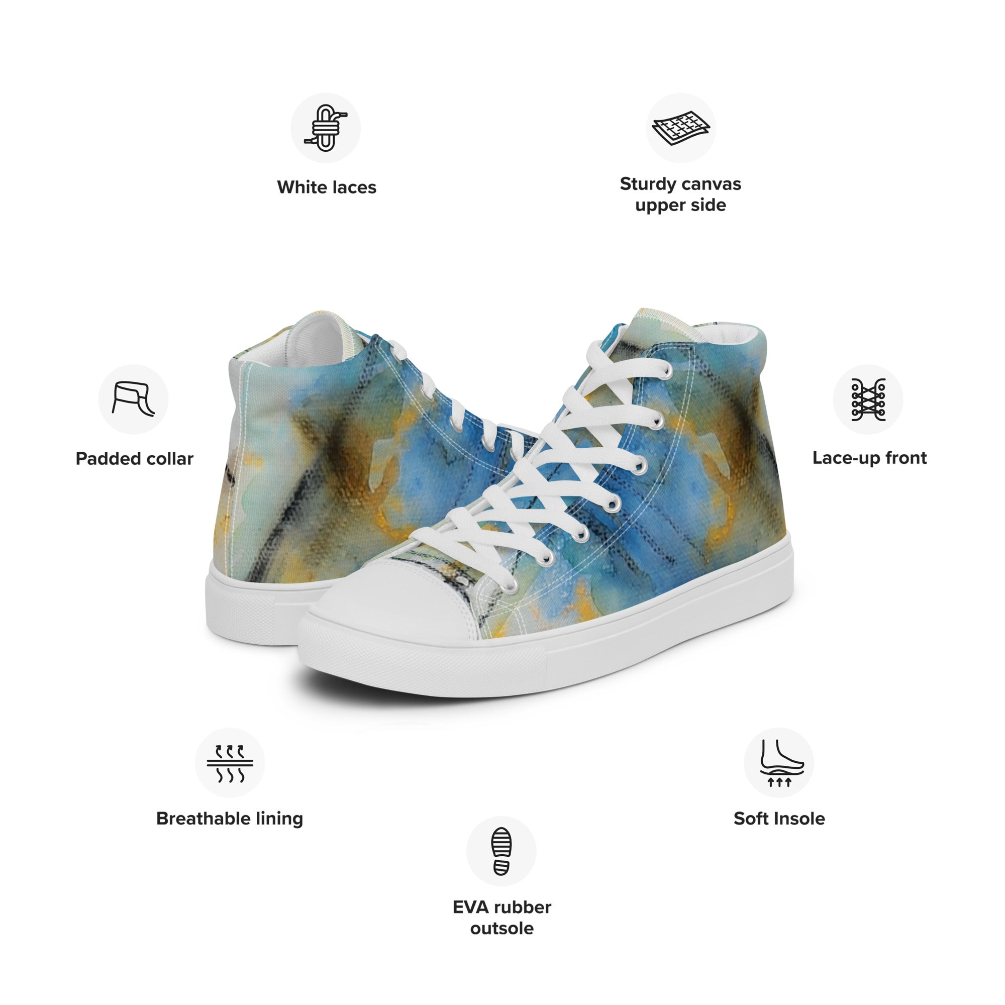 Men's High Top- With Caramel