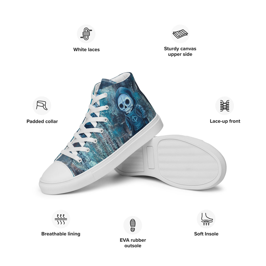 Men's High Top- Skull Boy