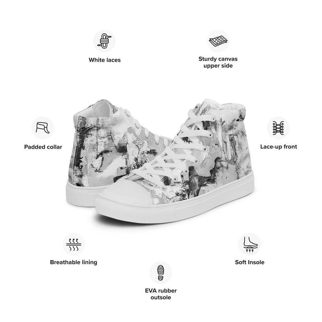 Men's High Top- Mismatch Grey