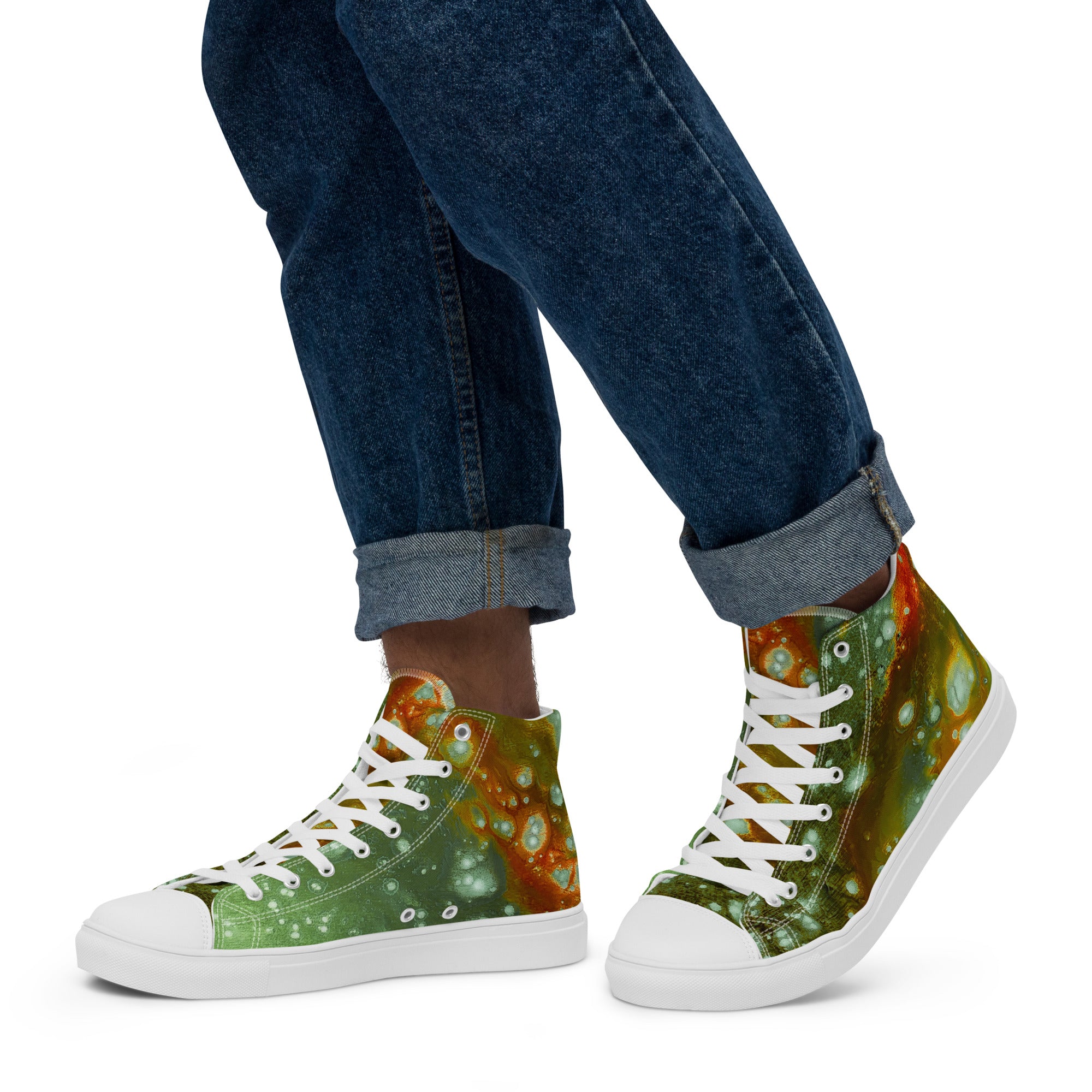 Men's High Top- Galaxy Green a.k.a. Surface of Mercury