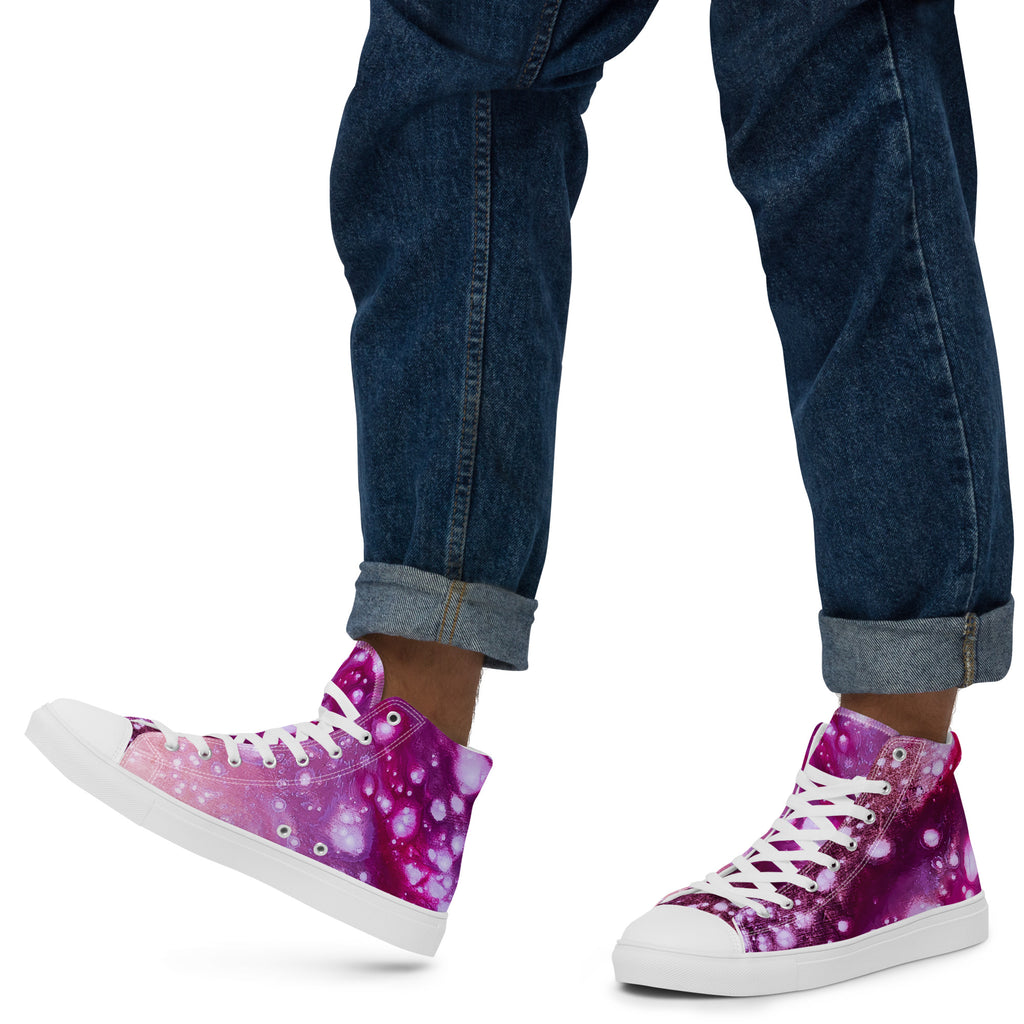 Men's High Top- Galaxy Fuchsia