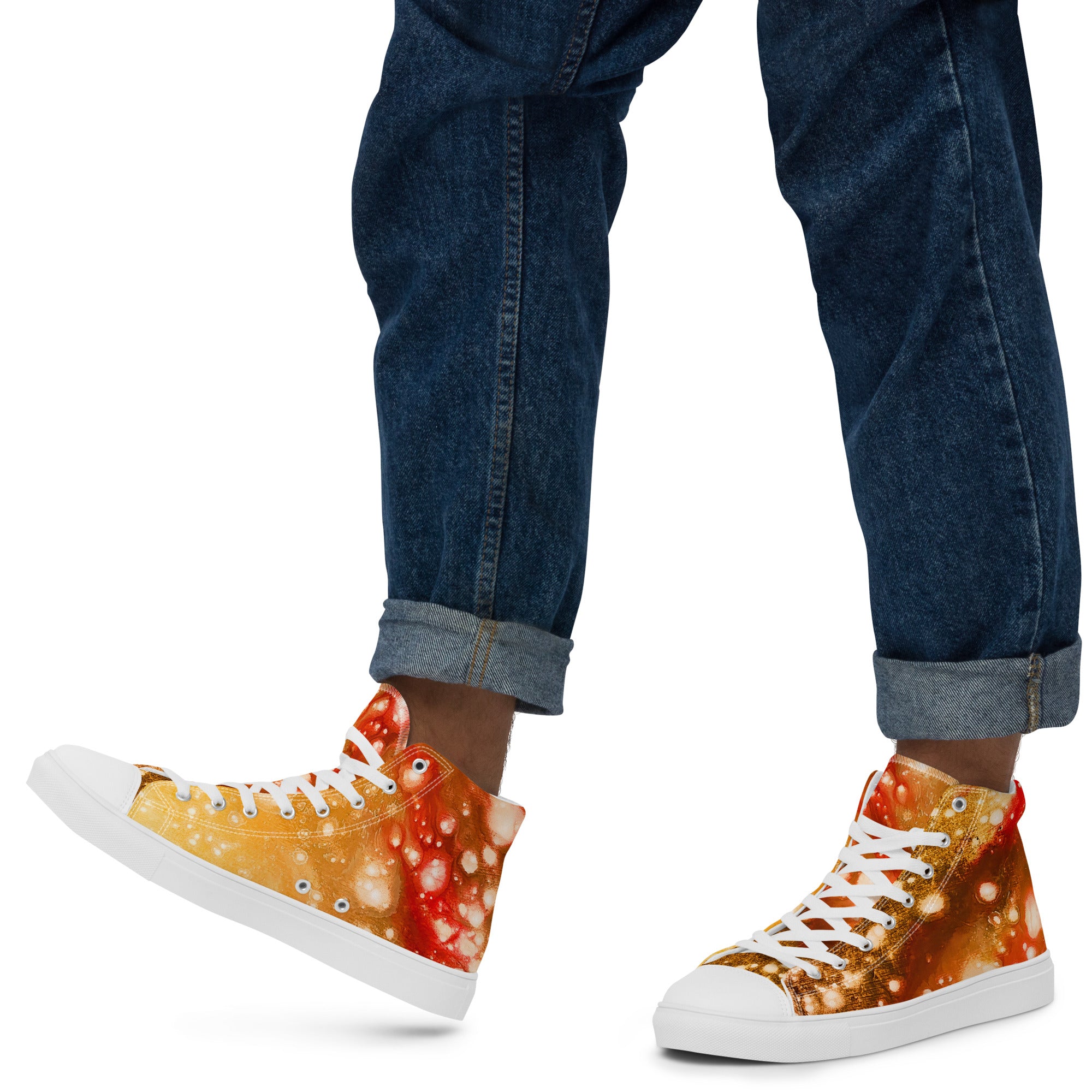 Men's High Top- Galaxy Golden