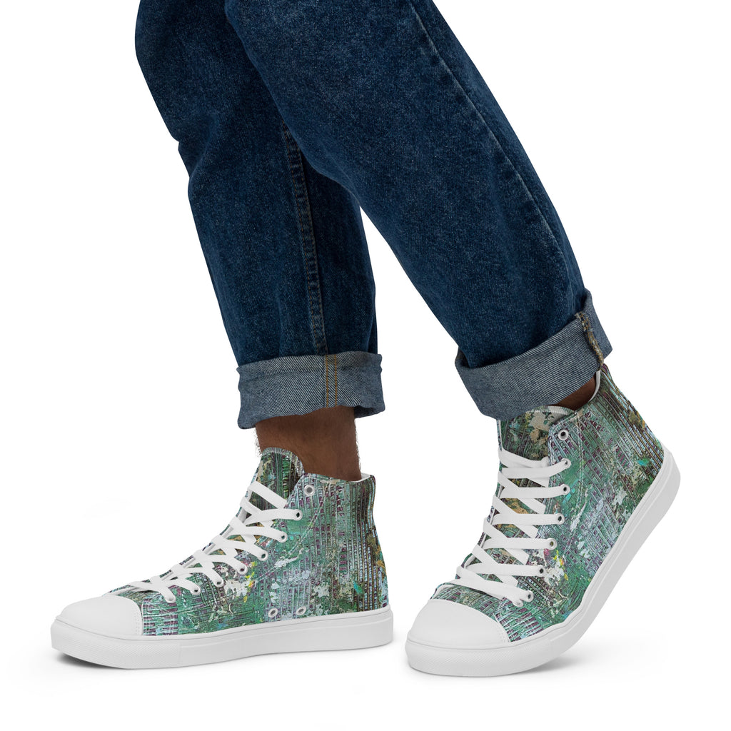 Men's High Top- Weave Green