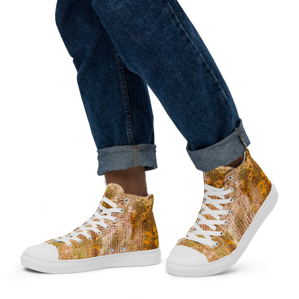 Men's High Top- Weave Golden