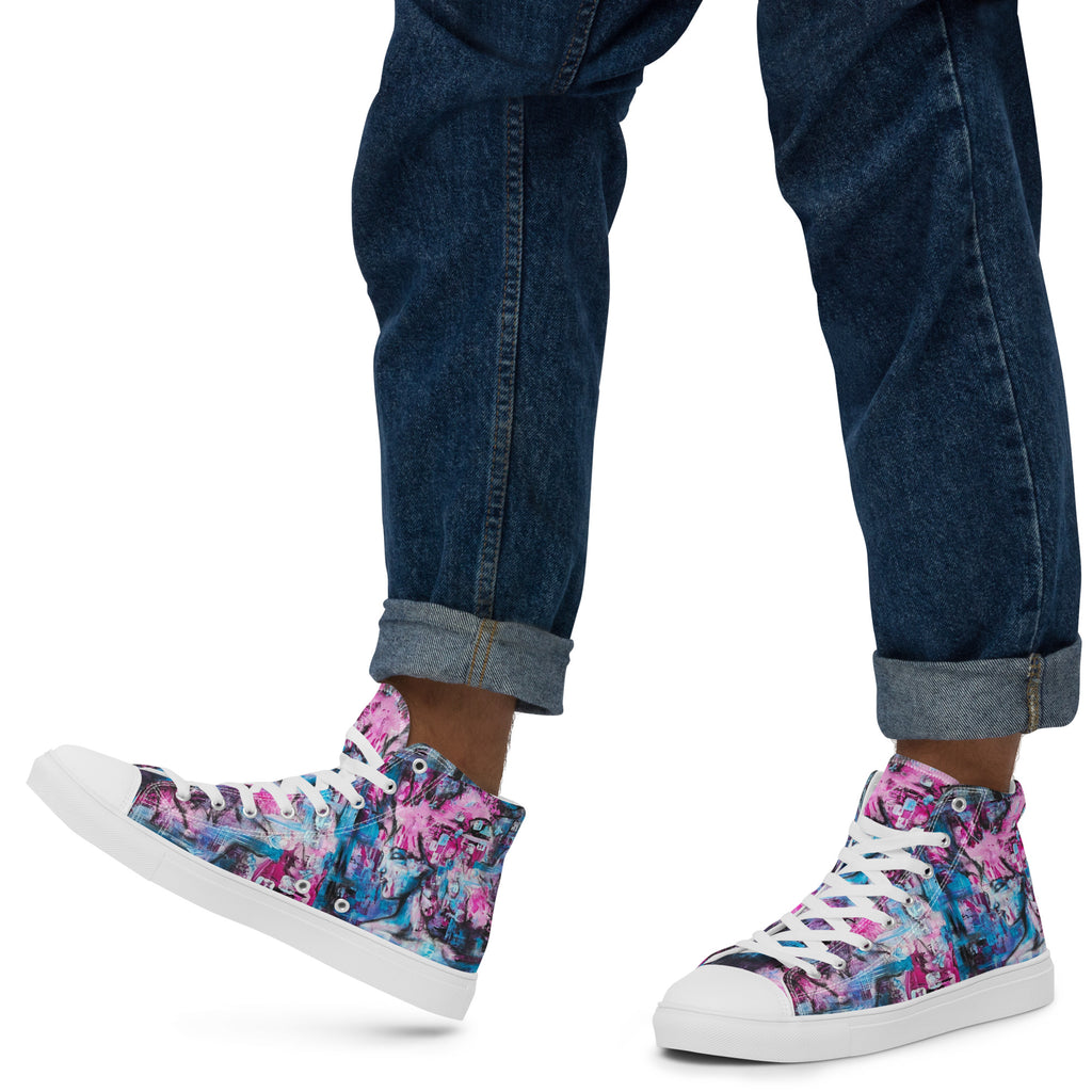 Men's High Top- Pink Lady
