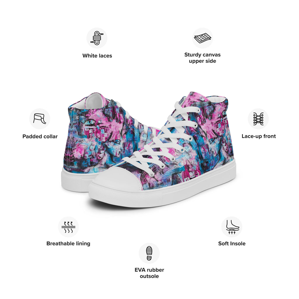 Men's High Top- Pink Lady