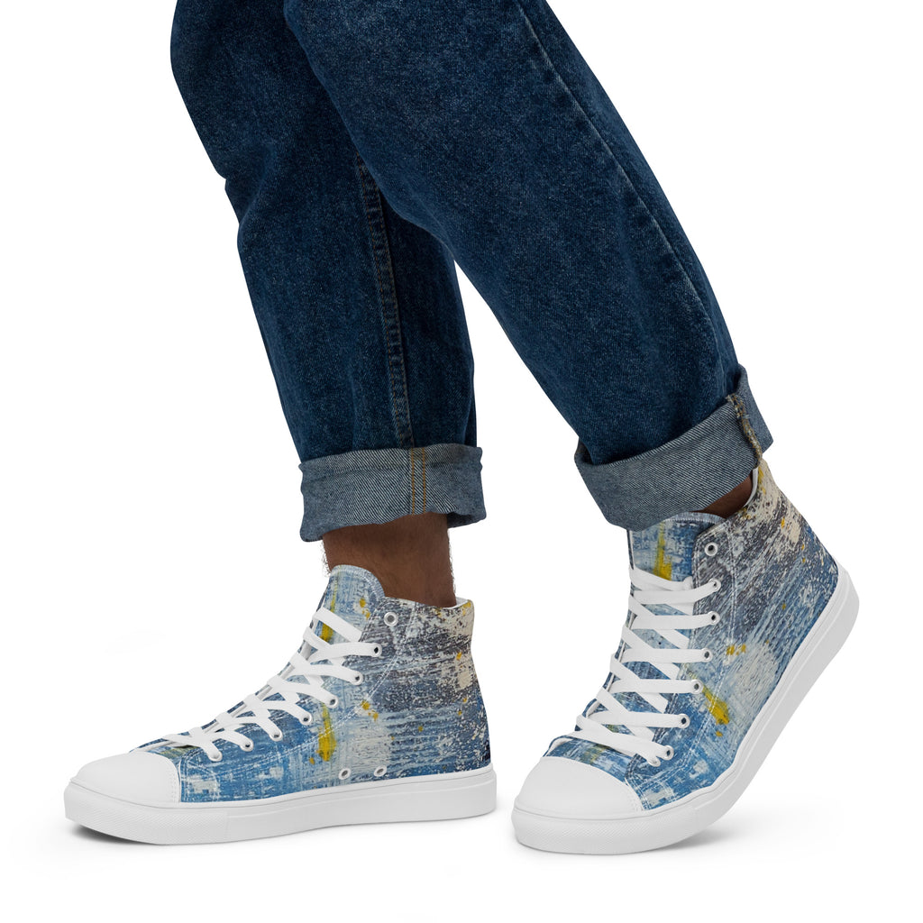 Men's High Top- Denim Scrape