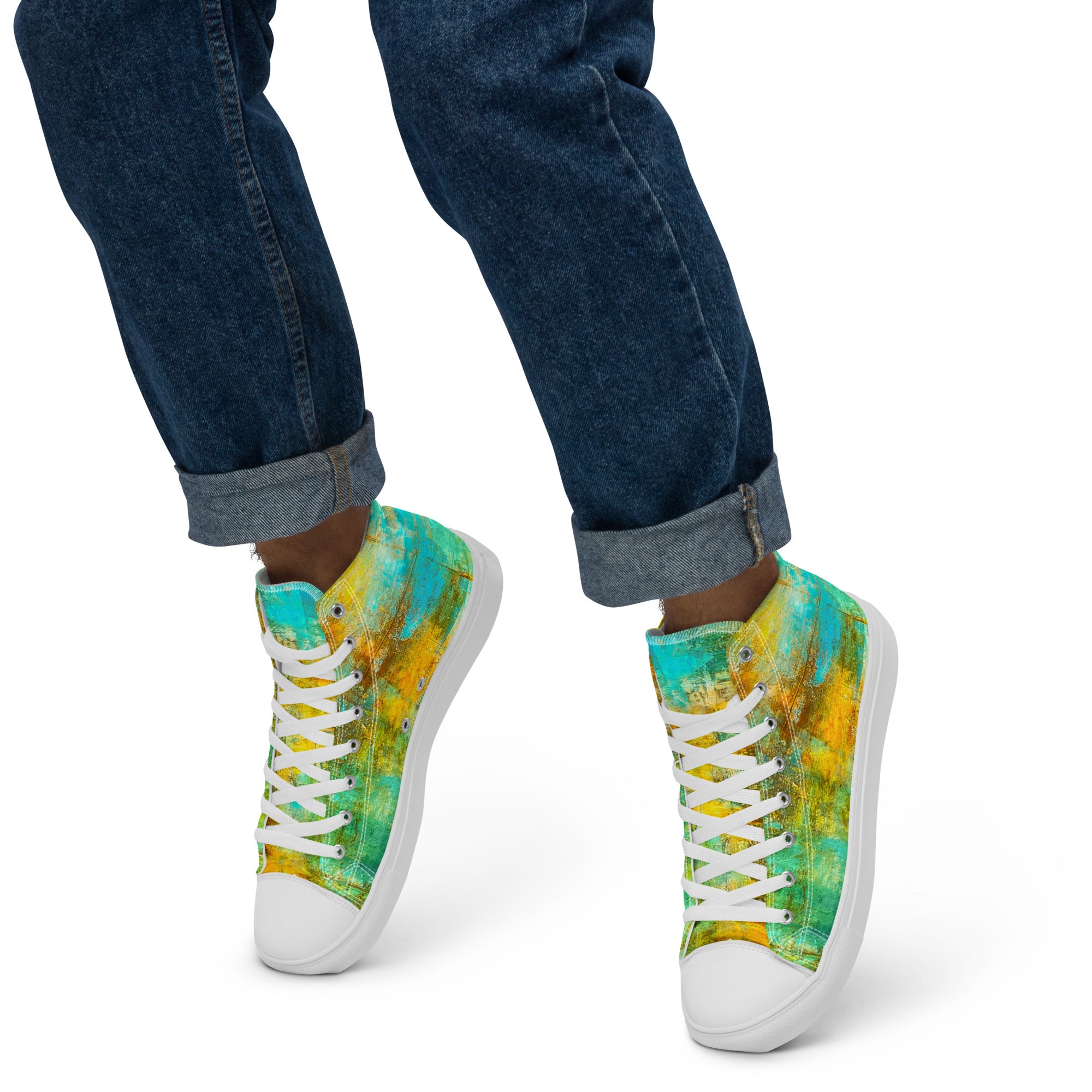 Men's High Top- Bright Earth Flow
