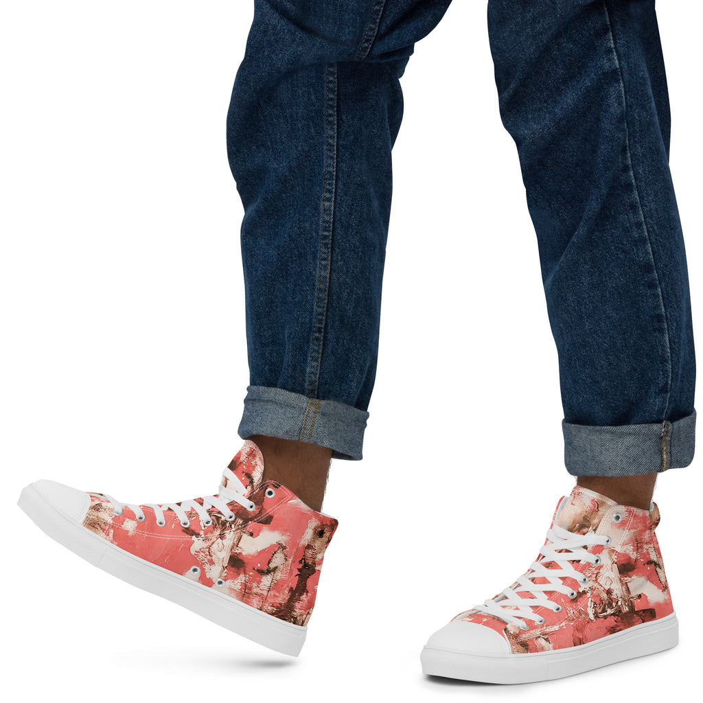 Men's High Top- Mismatch Peach