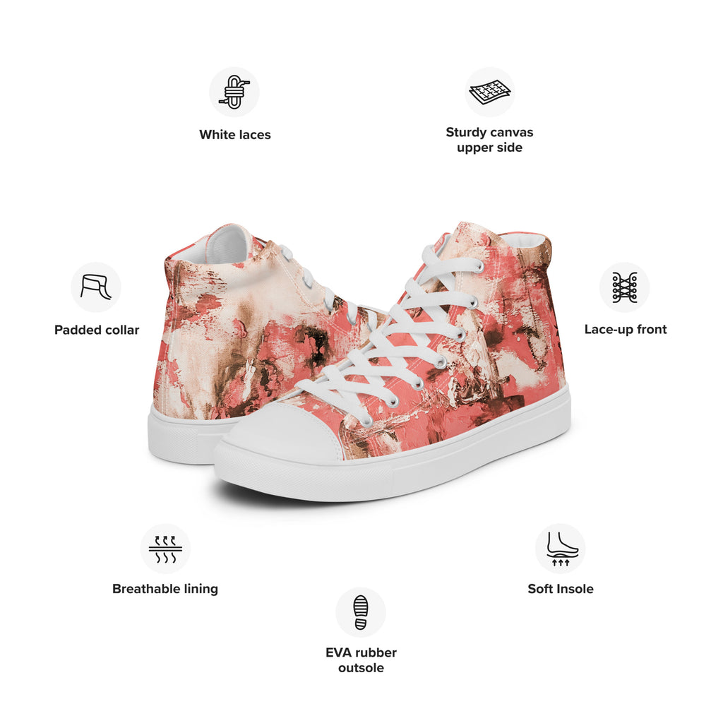 Men's High Top- Mismatch Peach