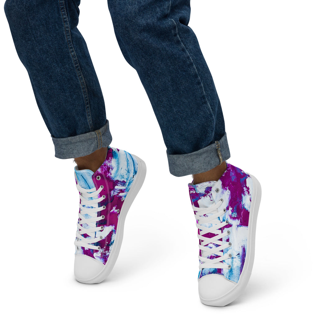Men's High Top- Mismatch Turquoise