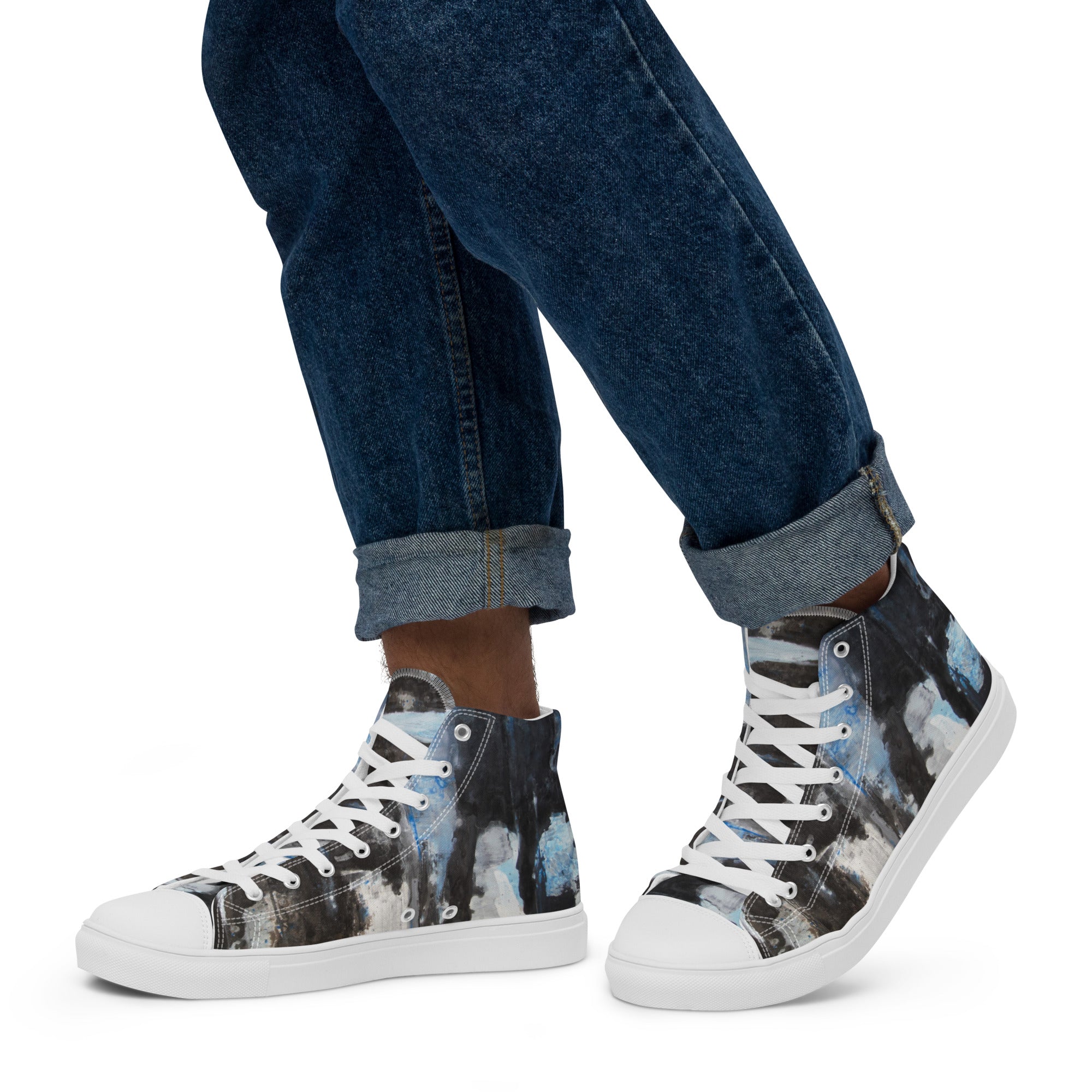 Men's High Top- Start with Blue