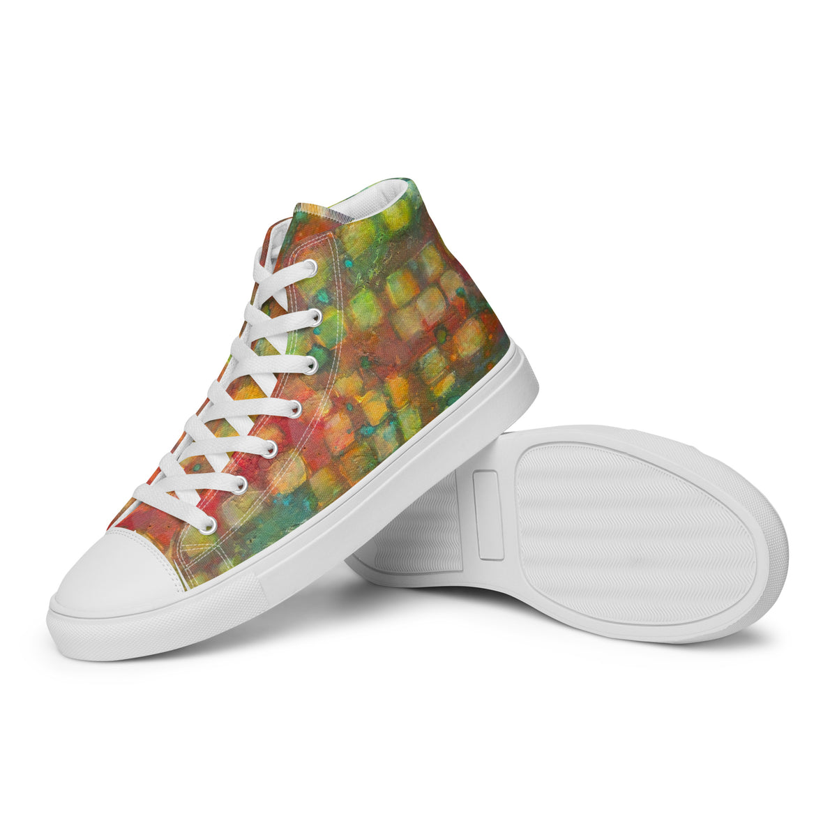 Men's High Top- With Feeling Red