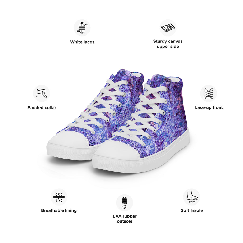 Men's High Top- Weave Purple