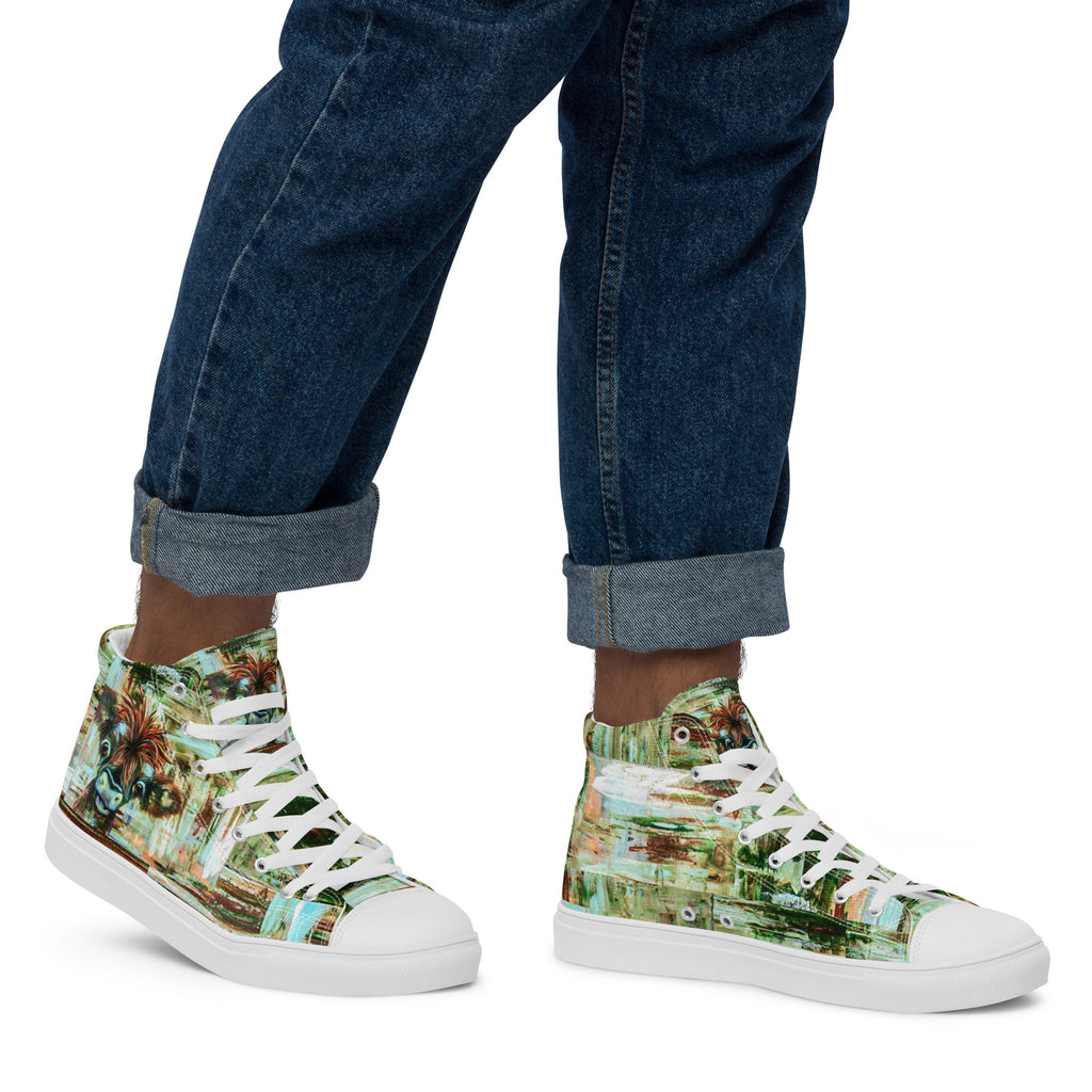 Men's High Top- Baby Cow