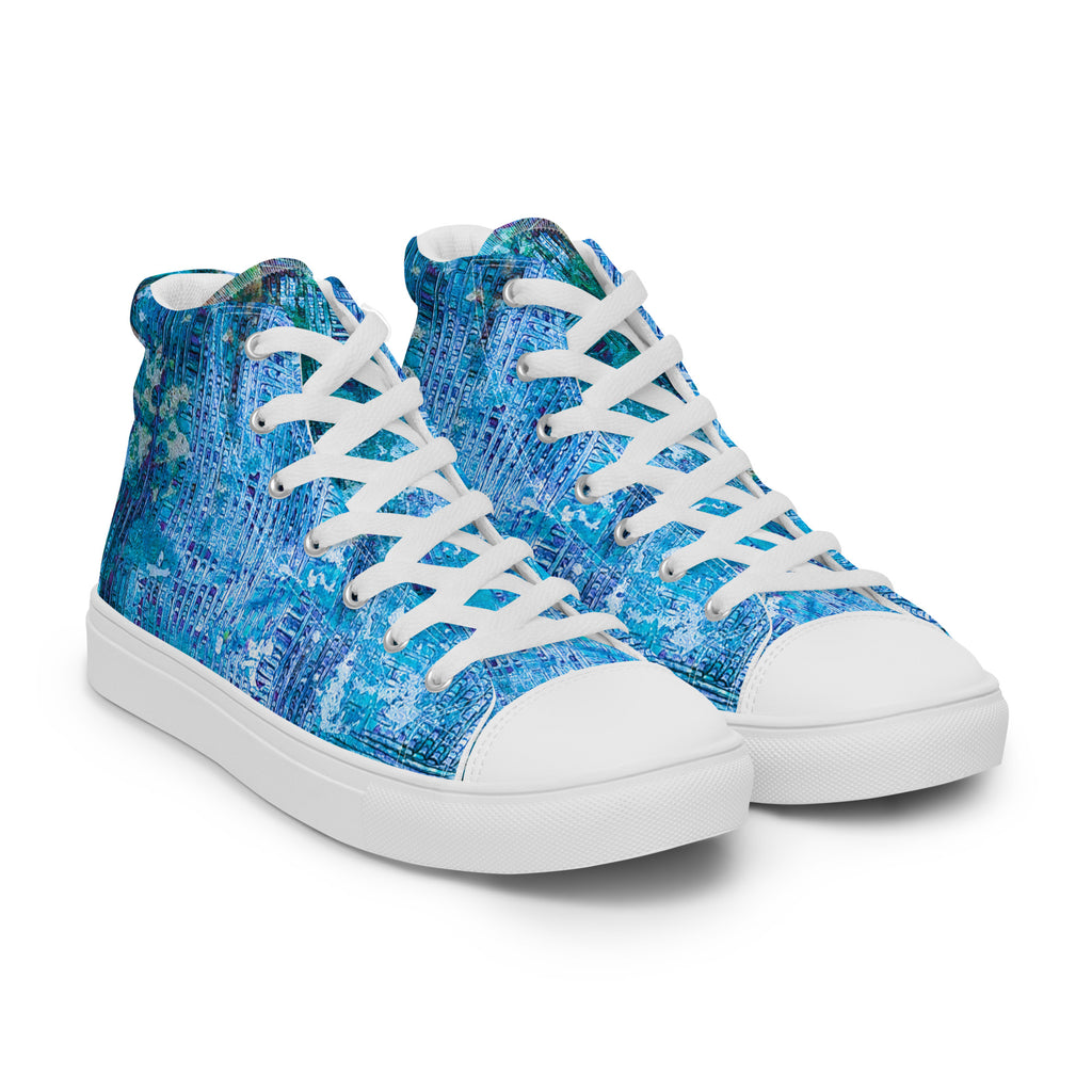 Men's High Top- Weave Blue