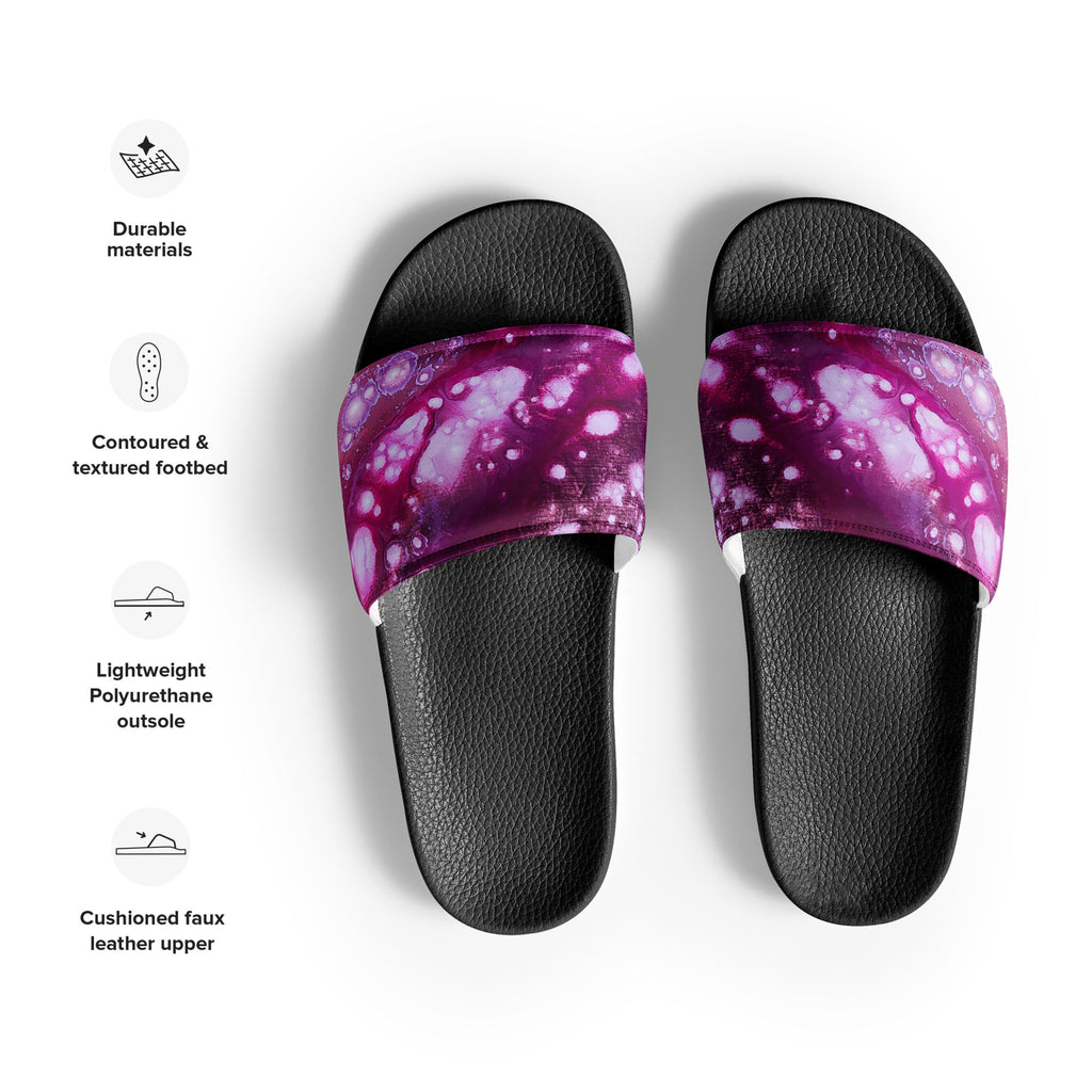 Men's slides- Galaxy Fuchsia
