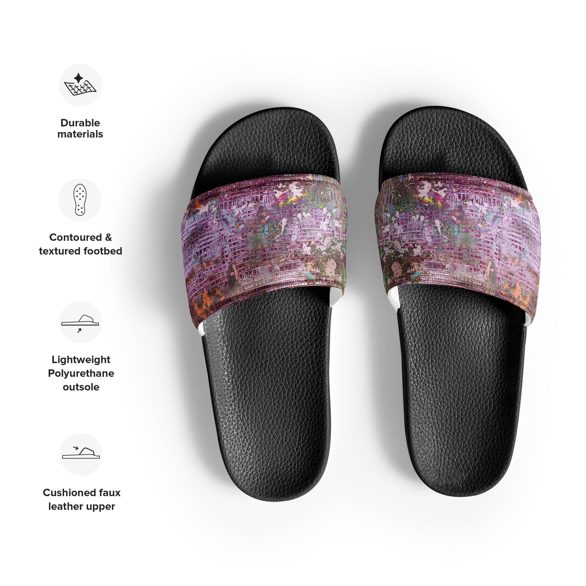 Men's Slides- Weave Berry