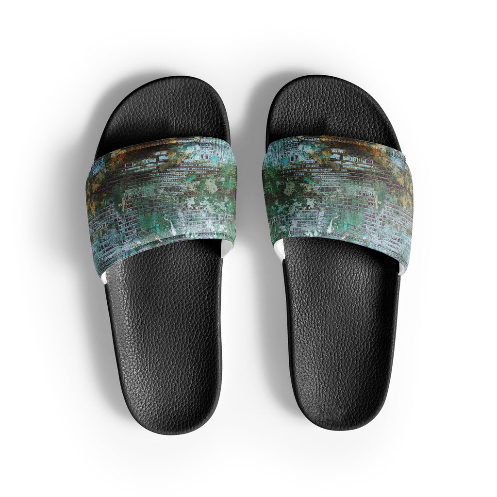 Men's slides- Weave Green
