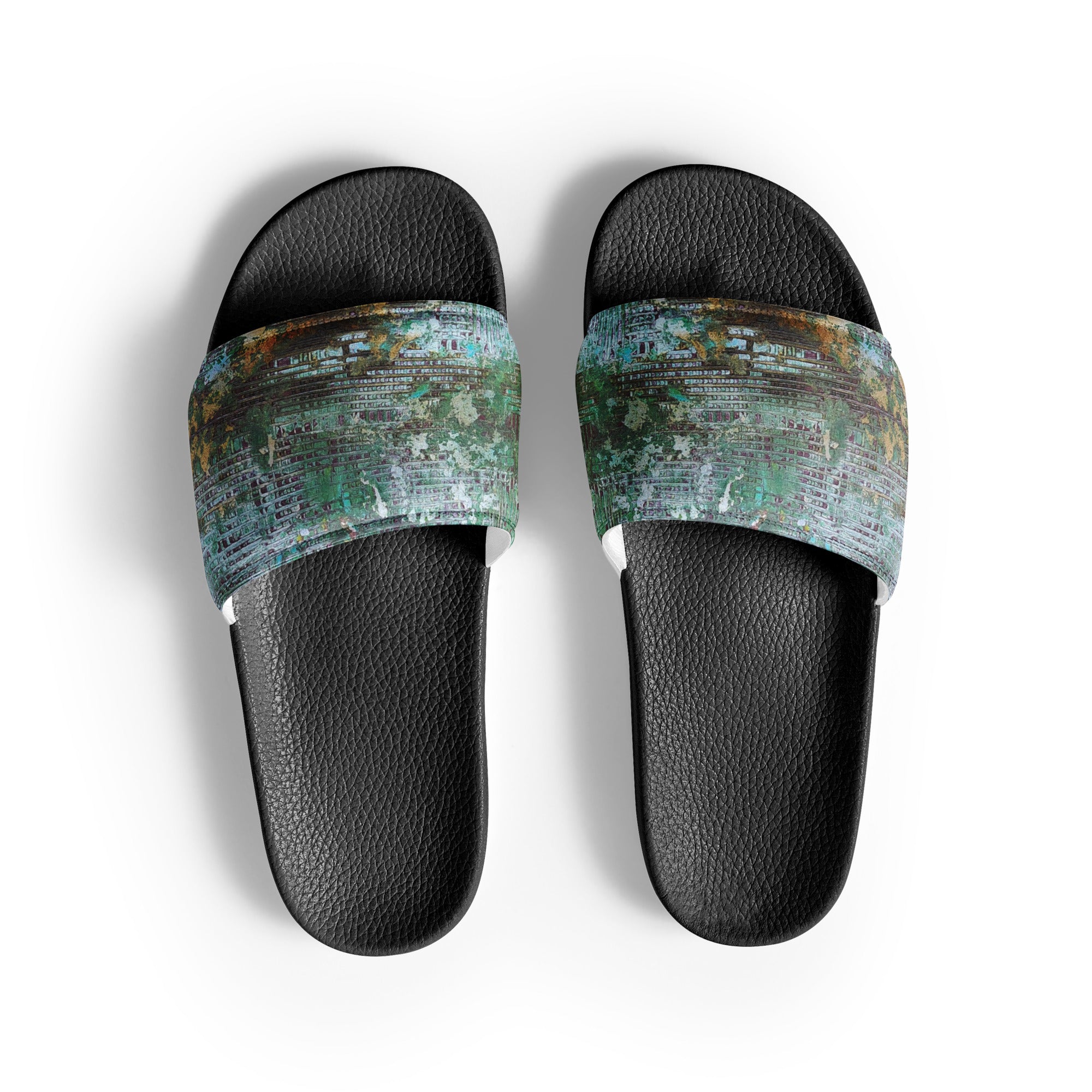 Men's slides- Weave Green