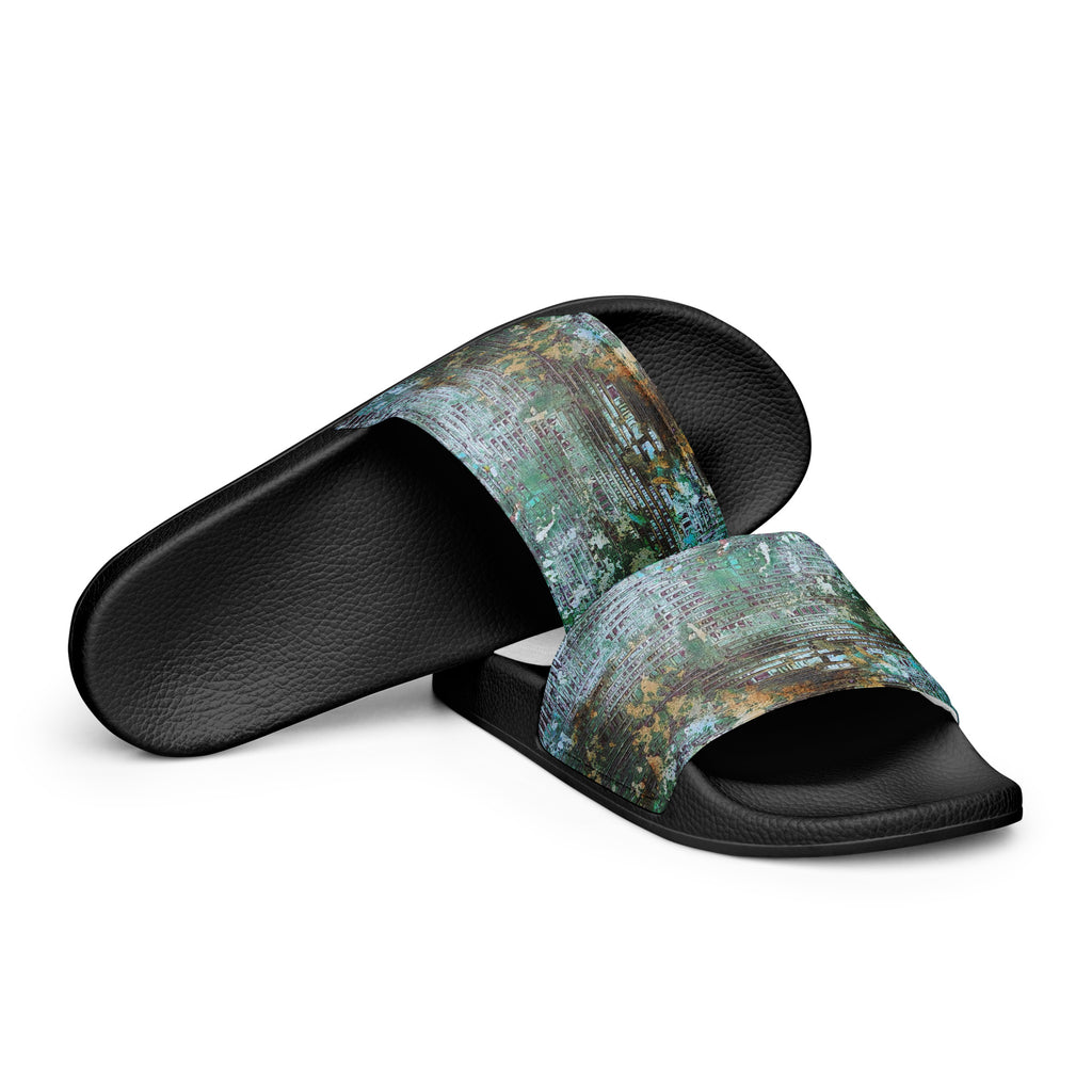 Men's slides- Weave Green