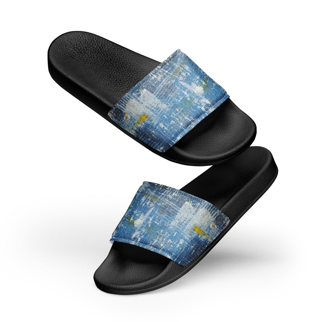 Men's slides- Denim Scrape