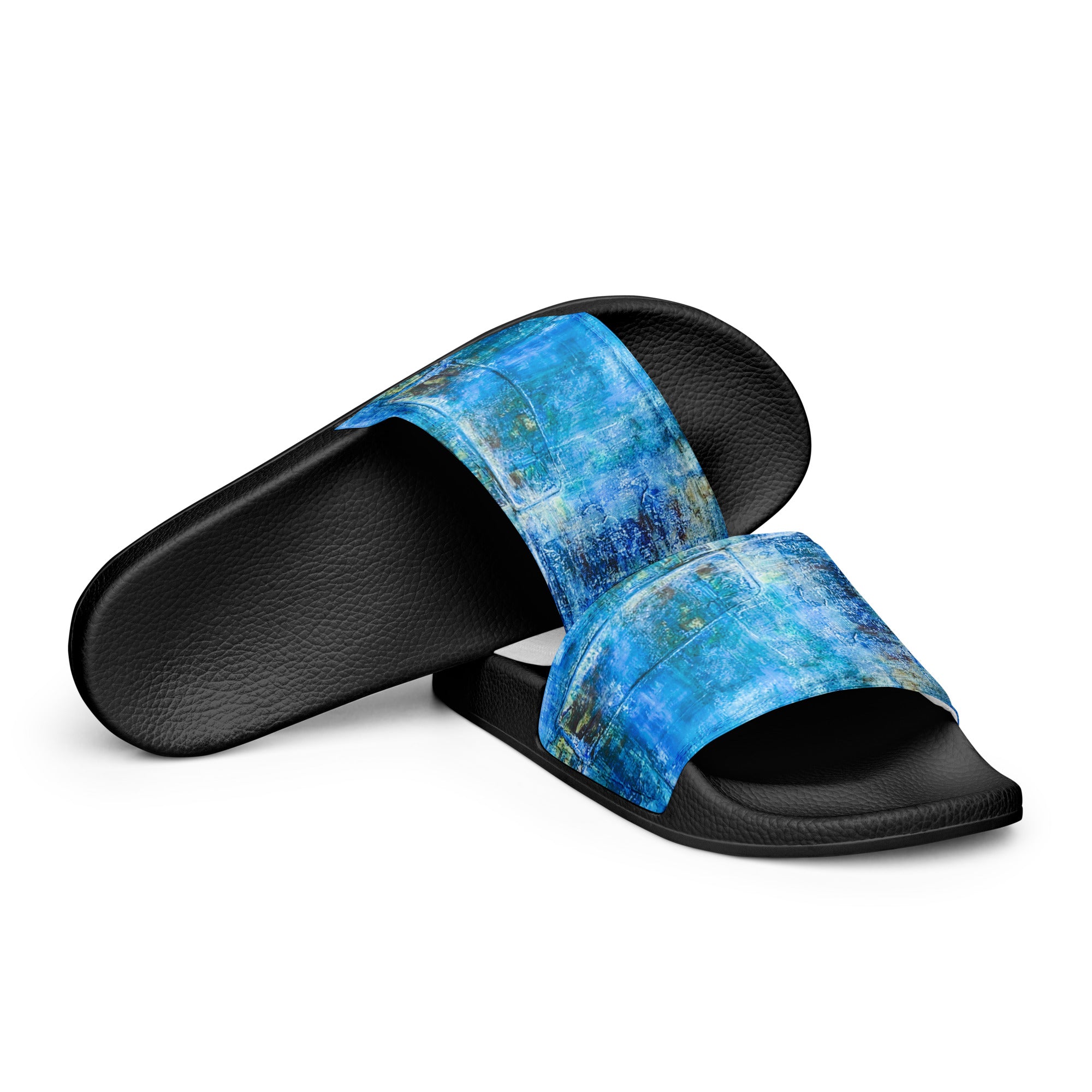 Men's slides- Bright Earth Blue